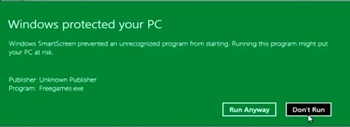 Windows 8 protecting your PC