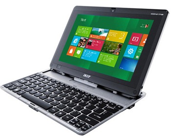 Acer W500 with Windows 8 in a dock